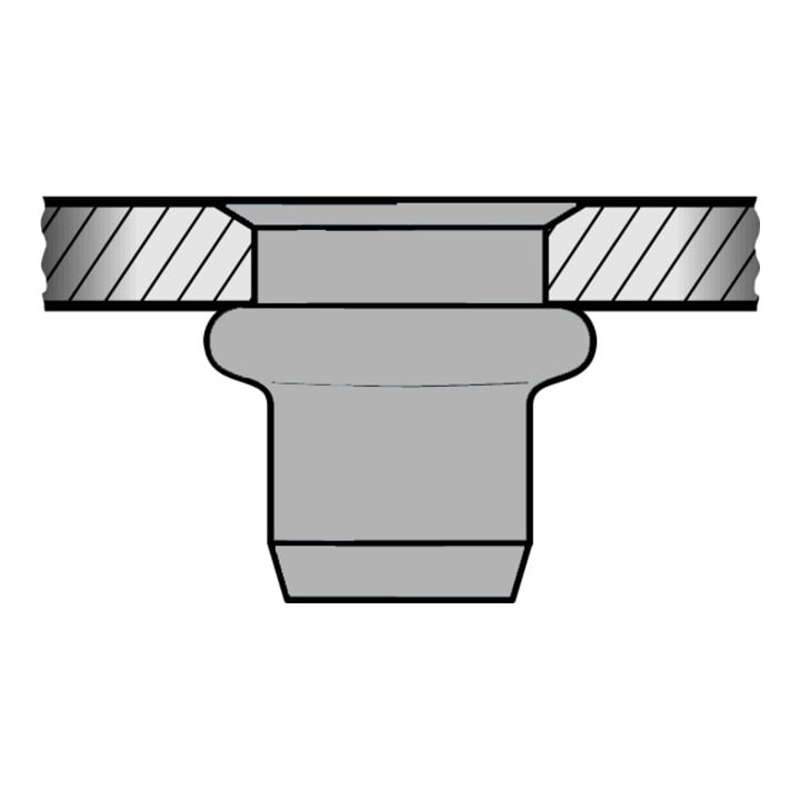 Gesipa Blindnietmutter Alu Kleinkopf M5 x 7 x 12,5 mm