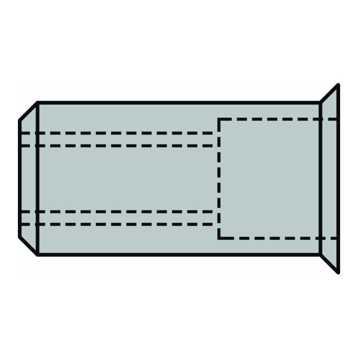 Gesipa Blindnietmutter Alu Kleinkopf M5 x 7 x 12,5 mm