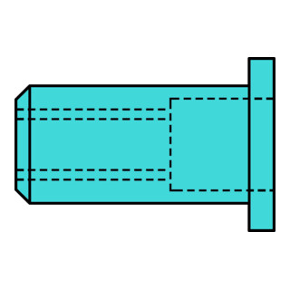 Gesipa Blindnietmutter A2-Edelstahl VA Flach.