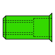 Gesipa Blindnietmuttern A4-Edelstahl Kleinkopf M 4 x 6 x 12