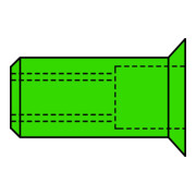 Gesipa Blindnietmuttern A4-Edelstahl Senkkopf M 4 x 6 x 12