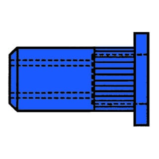 Gesipa Blindnietmuttern Stahl-gerändelt Flachrundkopf