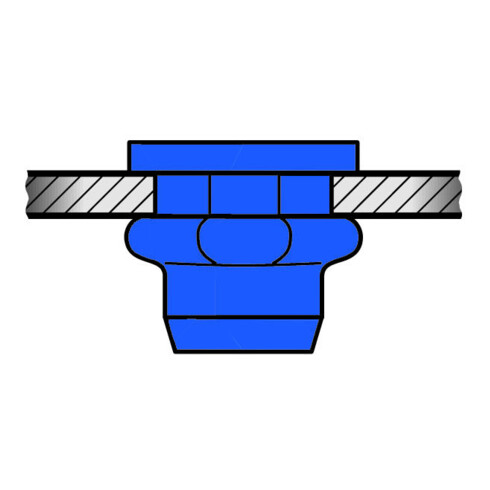 Gesipa Blindnietmuttern Teilsechskant Stahl M 5 x 7 x 12