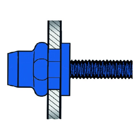 Gesipa Blindnietschraube Teilsechskant Stahl M 5 x 7 x 12