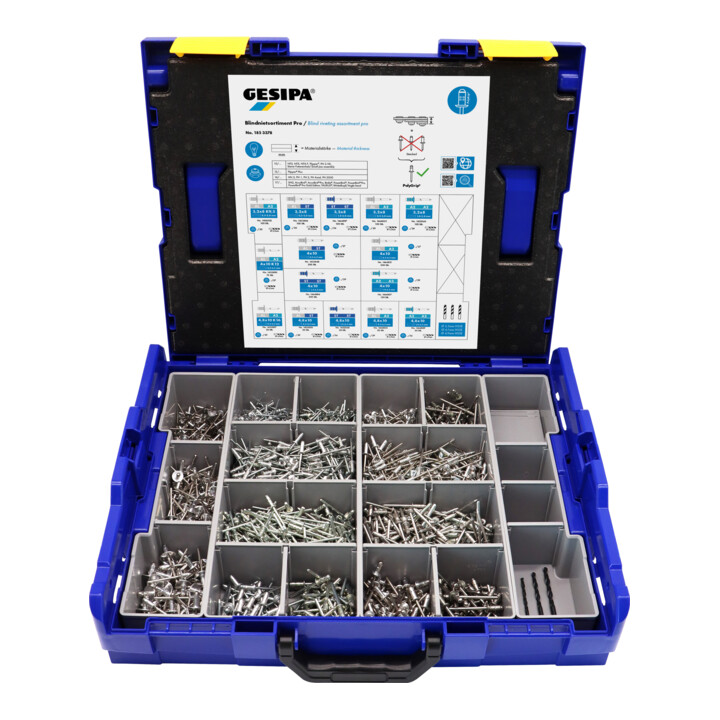 Gesipa Blindnietsortiment Pro in L-Boxx, 1578 teilig