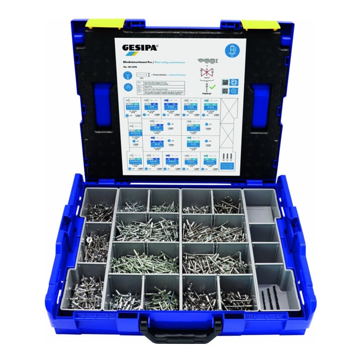 Gesipa Blindnietsortiment Pro in L-Boxx, 1578 teilig