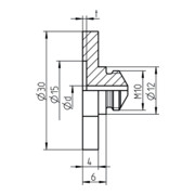 Gesipa Bocchino a piastra per A2 PA17/36, con intaglio