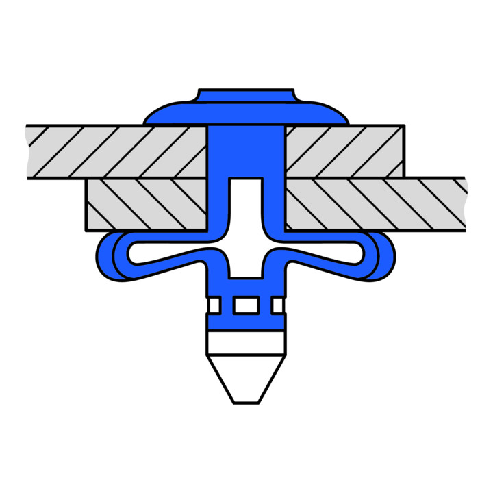 Gesipa BULB-TITE Acier/Acier Tête ronde 5,2 x 19,1 EPDM