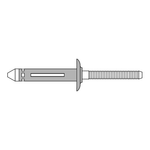 Gesipa BULB-TITE Blindklinknagel Alu/Alu 5,2 x 17,5 EPDM