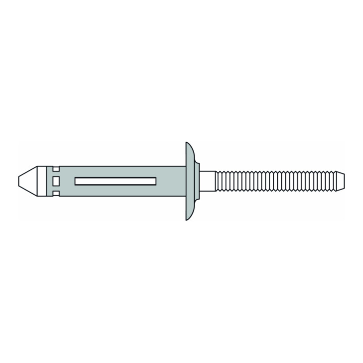 Gesipa BULB-TITE rivet aveugle aluminium/aluminium 5,2 x 22,2 EPDM