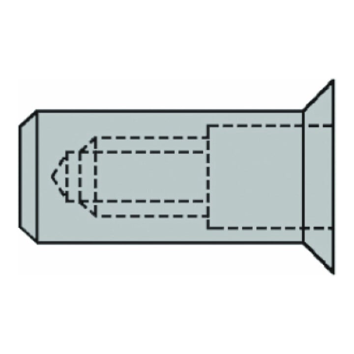 Gesipa CAP blindklinkmoeren aluminium verzonken kop M 6 x 9 x 25