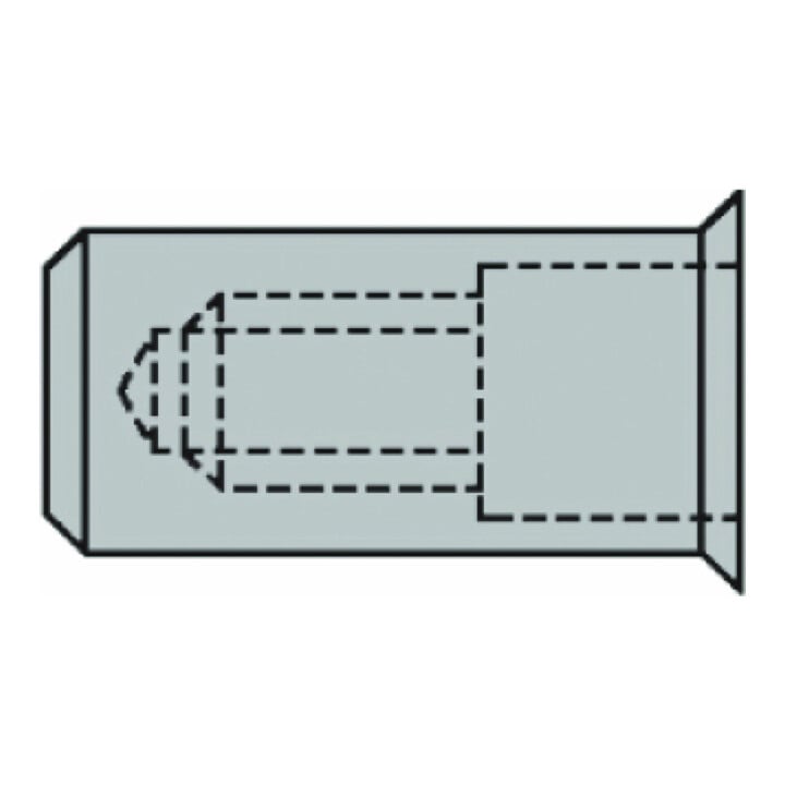 Gesipa CAP-Blindnietmuttern Alu Kleinkopf M 6 x 9 x 21,5