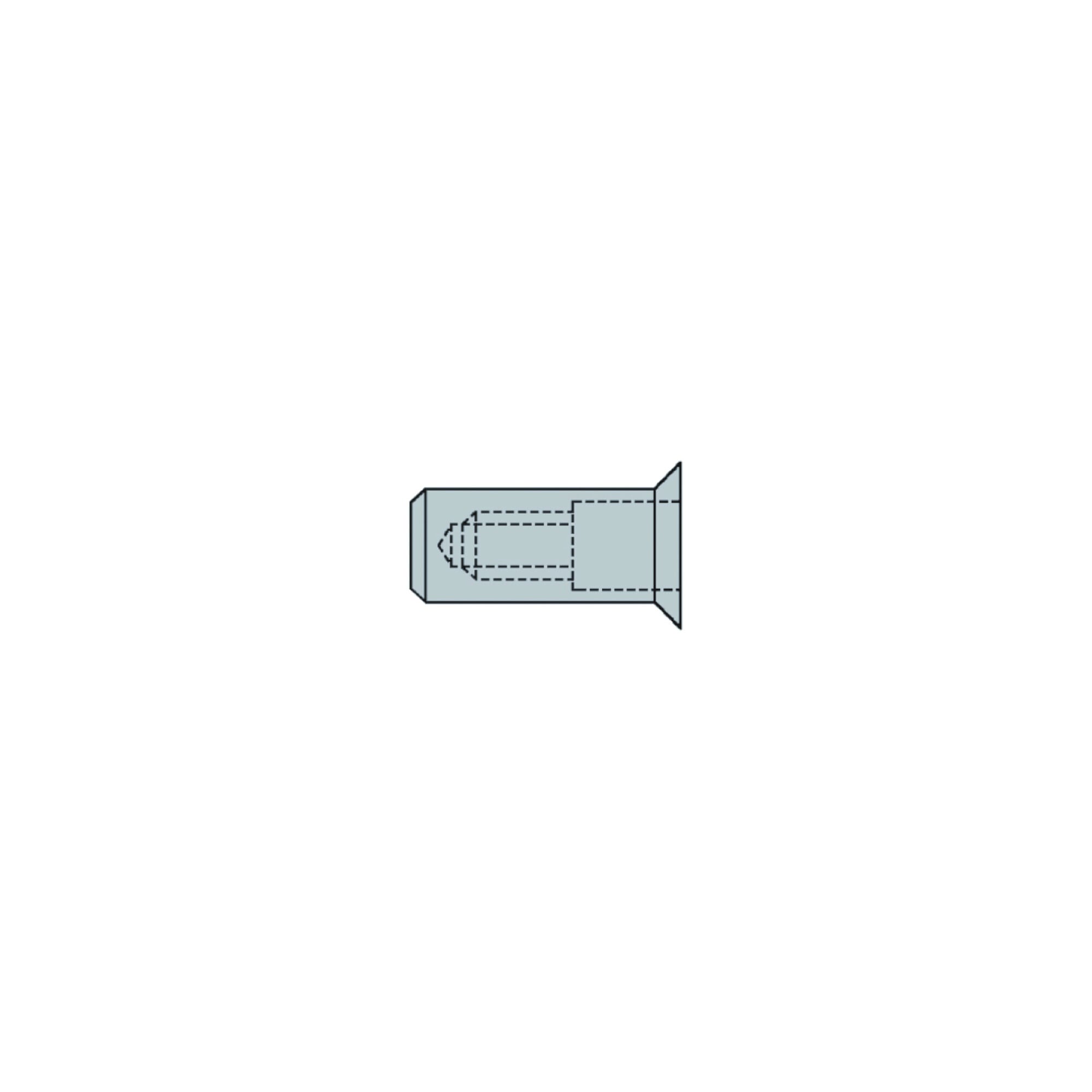 Gesipa CAP-Blindnietmuttern Alu Senkkopf M 5 x 7 x 19