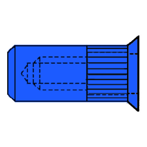 Gesipa CAP-Blindnietmuttern Stahl Senkkopf M 5 x 7 x 19