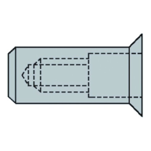 Gesipa CAP écrous aveugles rivets aveugles aluminium tête fraisée M 8 x 11 x 27,5