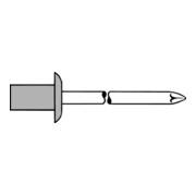 Gesipa Rivetti ciechi CAP, alluminio/inox 4,8x12,5