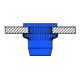 Gesipa Dadi per rivetti ciechi, acciaio zigrinato M 6x9x18-3