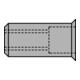 Gesipa Dado per rivetti ciechi, alluminio, testa piccola M8x11x17mm