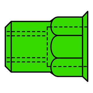 Gesipa Écrous à sertir partiellement hexagonaux petite tête A2