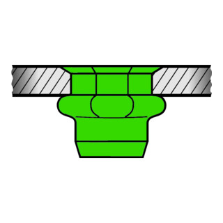 Gesipa Écrous à sertir partiellement hexagonaux petite tête A2
