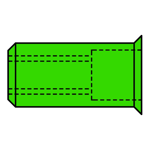 Gesipa Ecrous aveugles A4 acier inox Petite tête M 4 x 6 x 12