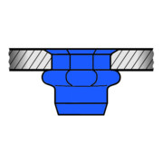 Gesipa Écrous à sertir partiellement hexagonaux acier petite tête tête ronde plate-3
