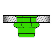 Gesipa écrous aveugles écrous hexagonaux petite tête A4 acier inoxydable M 6 x 9 x 15,5-3