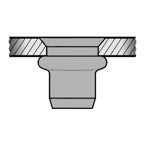 Gesipa écrous aveugles rivets aveugles aluminium tête fraisée M 10 x 12 x 21