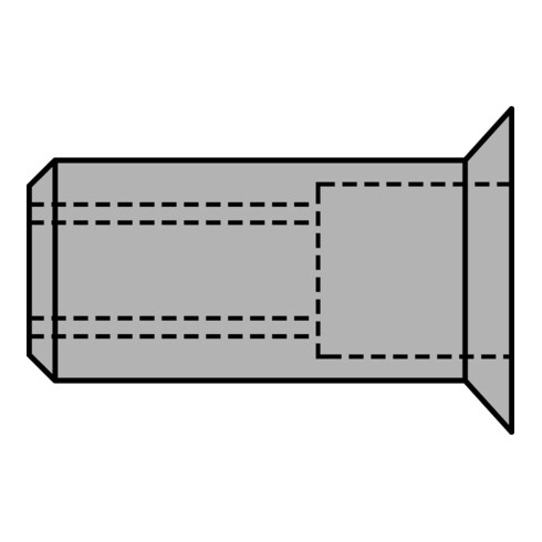 Gesipa écrous aveugles rivets aveugles aluminium tête fraisée M 4 x 6 x 12