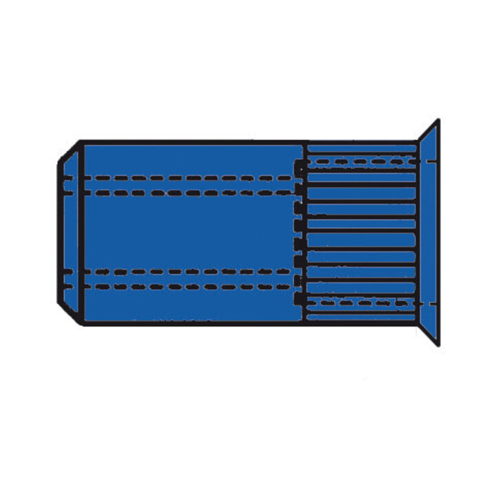 GESIPA Écrous borgnes en acier M4x 6 x 12 mm tête petite