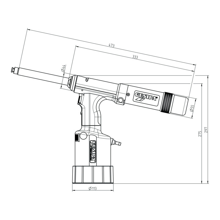 Gesipa Magazinniet-Setzgerät TAURUS 2 Speed Rivet
