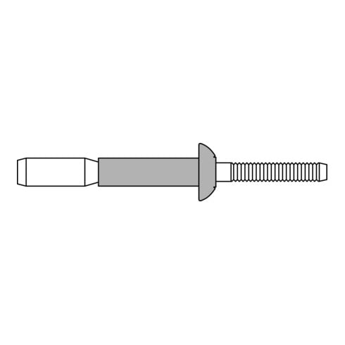 Gesipa MEGA GRIP Blindklinknagel  Alu/Alu 4.8 x 14.0