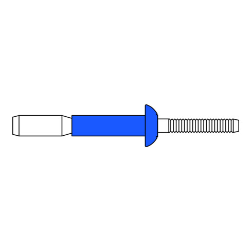 Gesipa Rivetti ciechi MEGA GRIP, acciaio/acciaio 4,8x14