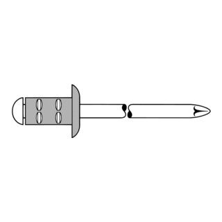 Gesipa Mehrbereichsblindniet Alu 4,8 x 25mm flachrund