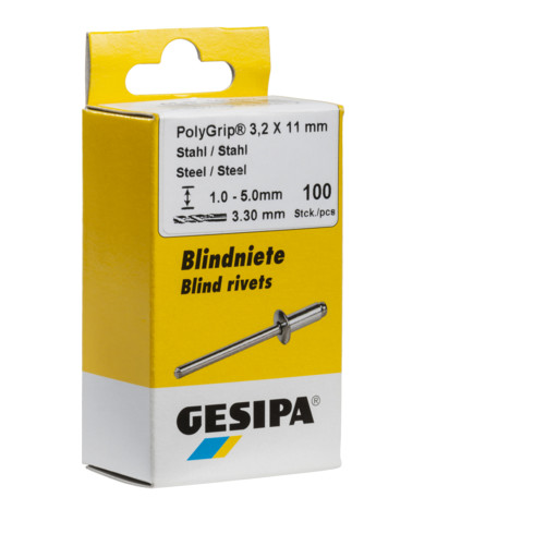 Gesipa Mini-Pack PolyGrip Alu/Stahl 3,2 x 8