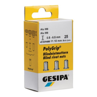 Gesipa Mini-Pack PolyGrip Alu/Stahl 4,8 x 17 K 16