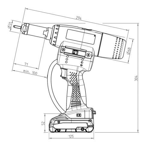 GESIPA Outil de pose d'écrous aveugles sans fil FireBird Pro, Type: CAS