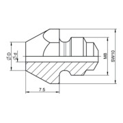 Gesipa pièce de rechange embouchure 10/27-3