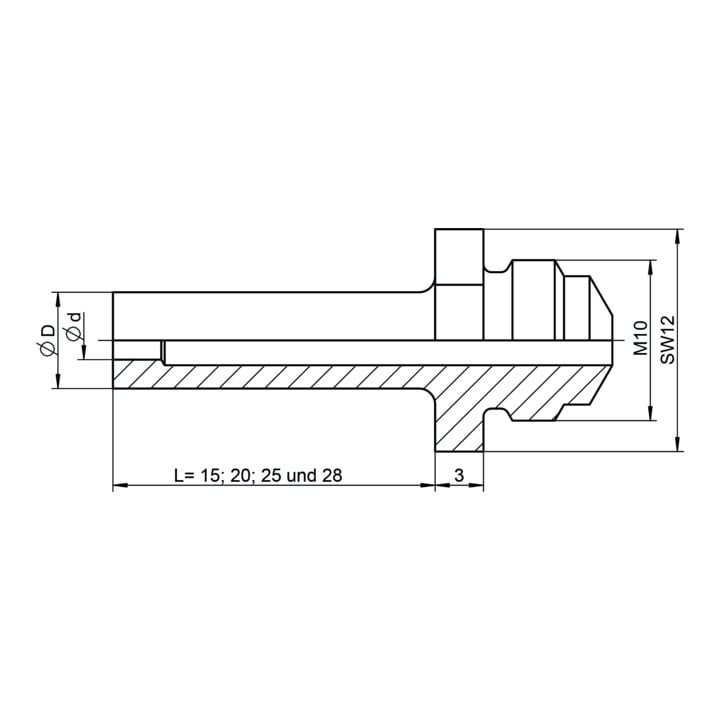 Gesipa pièce de rechange embout buccal 16/40 longueur spéciale 15 mm