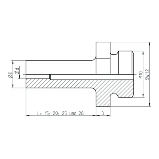 Gesipa pièce de rechange embout buccal 24 extérieur AV SL 28
