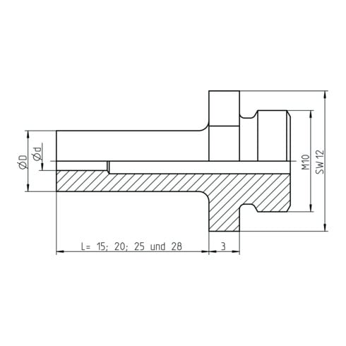 Gesipa pièce de rechange embout buccal 40 extérieur AV SL 25