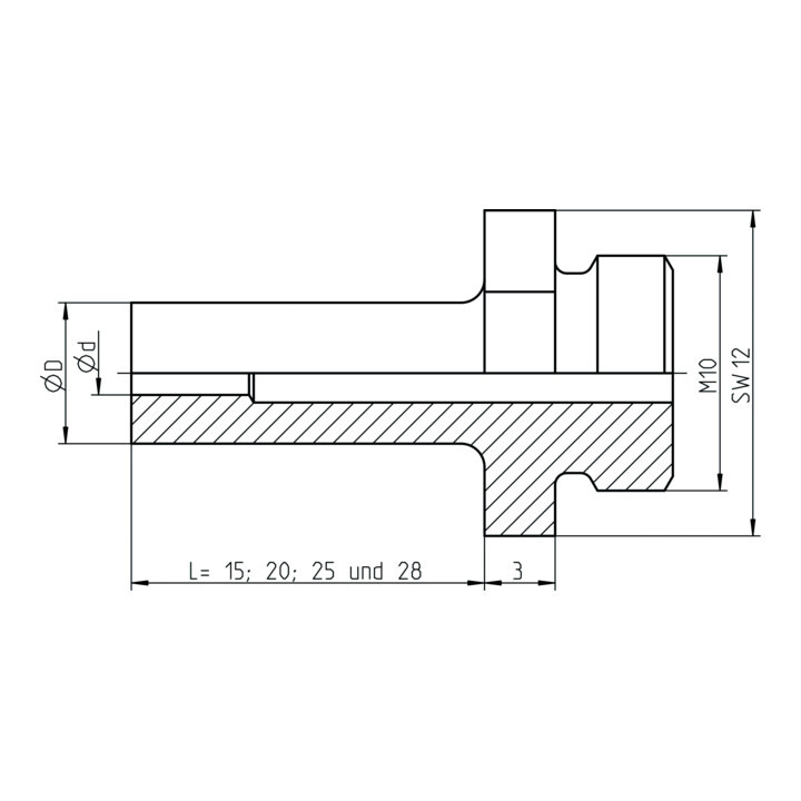 Gesipa pièce de rechange embout buccal 45 extérieur AV SL 25