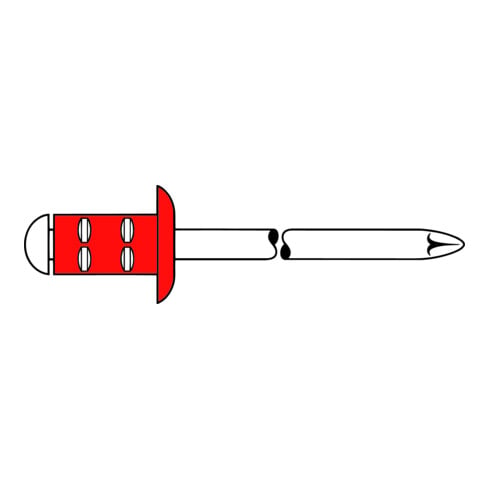 Gesipa PolyGrip Blindniete Alu/Nirosta 4,8 x 17 RAL 1015 Hellelfenbein