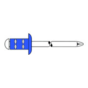 Gesipa PolyGrip Blindniete Stahl/Stahl Flachrundkopf 4,8 x 15