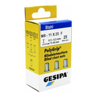 Gesipa PolyGrip Blindnietmuttern Mini-Pack Stahl