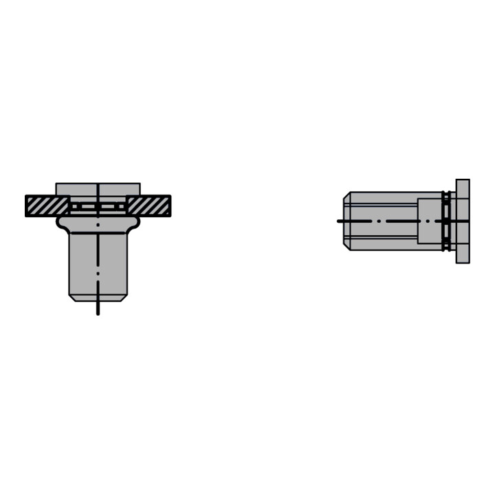 Gesipa PolyGrip Écrous à rivets aveugles Mini-Pack Alu M 6 x 9 x 18 x 18