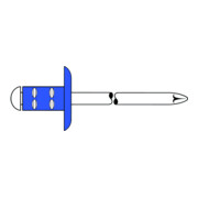 PolyGrip rivets aveugles à tige multigrip acier/acier galvanisé Gesipa