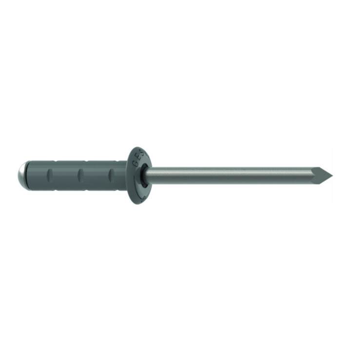 Gesipa PolyGrip® Blindniete Alu/Nirosta 4,8 x 17 Flachrundkopf RAL 9007 Graualuminium