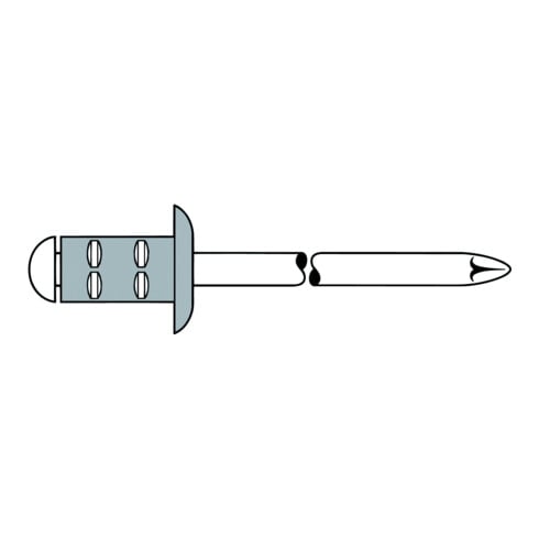 Gesipa PolyGrip Rivet aveugle multigamme Alu/A 2 3,2 x 8 S