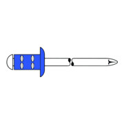 Gesipa PolyGrip rivet aveugle Multigrip acier/pièce galvanisé 3,2 x 11 S-1